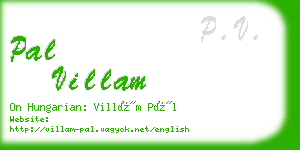 pal villam business card